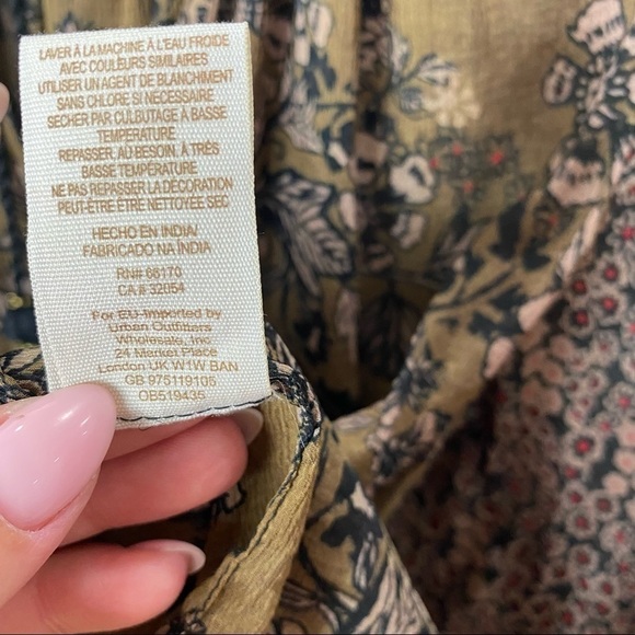 Free People Hendrix Floral Blouse Boho Tunic Sz S - Picture 8 of 12